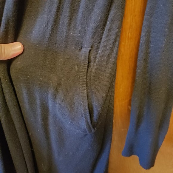 Chelsea and Theodore long black, open cardigan - Picture 3 of 3